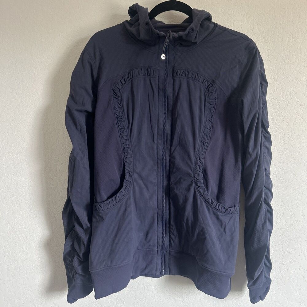 Lululemon Dance Studio Jacket Purple Reversible Hooded Full Zip Windbreaker 12